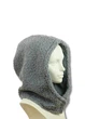 Жіночий хутряний капор-капюшон (Баранець) (One-size) Сірий - зображення 1