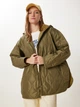 Куртка демисезонная удлиненная с капюшоном женская Happiness OH00064 36 Khaki (8684347420398) - изображение 2
