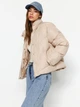 Куртка демисезонная короткая женская Trendyol TWOAW24MO00048 L Beige (8683048795293) - изображение 3
