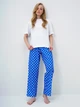 Пижама (футболка + штаны) женская Trendyol PJM-X13909 40 Saks Blue (6078410177241) - изображение 4