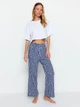 Пижамные штаны женские хлопковые Trendyol THMSS23PJ00002 M Navy Blue (8683048873618) - изображение 1