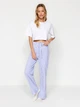 Пижамные штаны женские хлопковые Trendyol THMAW24PJ00001 XS White/Blue (8683049205845) - изображение 1