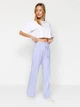 Пижамные штаны женские хлопковые Trendyol THMAW24PJ00001 XS White/Blue (8683049205845) - изображение 2