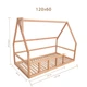 Детская кровать домик Монтессори BUSY WOOD напольная с ламелями Модель 1 120х60 см серая - изображение 7
