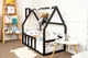 Детская кровать домик Монтессори BUSY WOOD напольная с ламелями Модель 1 120х60 см черный - изображение 5