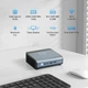 Мини ПК BOSGAME E1 / Intel Processor N100 / RAM 16GB / SSD 512GB / 2 x HDMI / 2 x LAN / Wi-Fi 6 / Bluetooth 5.2 / Windows 11 / Blue - изображение 2