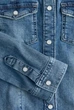 Джинсовая куртка-рубашка синяя H&M 158см (400011696) - изображение 2