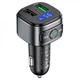 FM Модулятор з Bluetooth в Авто Hoco E67 ФМ Трансмітер з Блютуз Зарядка в Прикурювач 2 USB в Машину - зображення 9