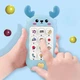 Детский музыкальный телефон Олень (голубой), развивающая игрушка для малышей - изображение 2