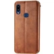 Чехол книжка GETMAN Cubic (PU) для Samsung Galaxy A10s Коричневый - изображение 2
