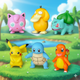 Фигурки Покемон Пикачу Pokemon Pikachu Чармандер Бульбазавр Биртл Джигглипафф набор 6 шт 6-8 см - изображение 1