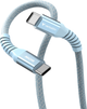 Kabel Verbatim 60 W, USB-C–USB-C, 120 cm Blue (31852) - obraz 2