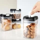 Комплект контейнеров для сыпучих продуктов FOOD Container 7шт прозрачные органайзеры для кухни набор емкостей для хранения круп макарон сахара соли соли сладостей - изображение 5