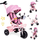 Rowerek trójkołowy spacerówka EcoToys WQL-186 PINK (5905817007219) - obraz 6