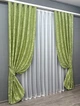 Комплект готовых штор VR-Textil Жаккард Вензель № 297ш Салатовый 150х270 см 2 шт (30-047) - изображение 3