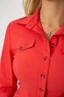 Рубашка женская однотонная, цвет коралловый, XS, 230R068 - изображение 5