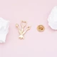 Брошь-значок унисекс BROCHE бижутерия Медицина Логопедические инструменты золотистая BRGV112455 - изображение 3