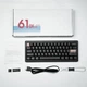 Механічна ігрова клавітура CIDOO QK61 V2 Black в мінімалістичному стилі 2.4G/Bluetooth/Кабель - зображення 8