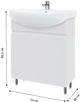 Тумба напольная MEBLIBUD Erica 70 c умывальником Kolo Runa 70 см белая - изображение 6