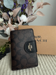 Кошелек coach medium corner zip wallet натуральная кожа + подарочная упаковка - изображение 8