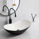 Раковина накладная Mixxus Premium WAVE-0105 WHITE-BLACK 620х360х160mm (MP6558) - изображение 3
