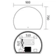 Зеркало Mixxus Premium TOPPER MS01-90x70-REVERSE (LED Touch, Anti-fog, димер (3-6,5kK)) (MP6632) - изображение 2