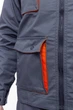 Куртка робоча KOMPLEKT СПЕКТР сірий/оранж 4XL (64-66) зріст 194-200 - зображення 4