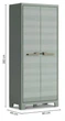 Шафа Keter/Kis Planet Outdoor Multispace Cabinet зелена висока пластикова багатофункціональна (250145) - изображение 3