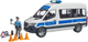 Zestaw zabawkowy Bruder Radiowóz MB Sprinter z policjantem i akcesoriami (4001702026837) - obraz 4