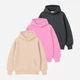 Набор худи утепленных оверсайз мужских Ray Oversize U0404M-Cream-Pink-Dark Grey S/M 3 шт Бежевый/Розовый/Темно-серый (RAY2000000045832) - изображение 1