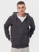 Толстовка на флисе, на молнии мужская Ray Basic U0405LM-Dark Grey M Темно-серая (RAY2000000041513) - изображение 1
