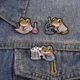 Комплект значков BROCHE брошки бижутерия Медицина Лягушка-Учёный BRGV115107 - изображение 3