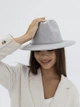Шляпа шерстяная Федора D.Hats светло серого цвета - изображение 5