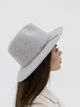 Шляпа шерстяная Федора D.Hats светло серого цвета - изображение 8