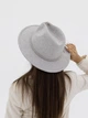Шляпа федора женская с цепью и булавкой из шерсти D.Hats цвет серый - изображение 3