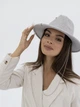 Шляпа федора женская с цепью и булавкой из шерсти D.Hats цвет серый - изображение 4
