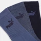 Набор женских носков высоких хлопковых Puma Elements Unisex Crew Sock 3P 94711008 35/38 3 пары Denim Blue (8720245957786) - изображение 3