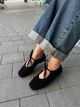 Балетки женские весенне-осенние KATI SHOES из натуральной замши 40 р. черные 075 (6294) - изображение 7
