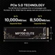 SSD накопитель Corsair MP700 ELITE 2 TB CSSD-F2000GBMP700ENH, PCIe 5.0 x4 NVMe (up to 10,000/8500 MB/s) - изображение 9