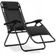 Садовое пляжное кресло шезлонг раскладное Sofotel ChillWell Soft из 3D-пены (до 120 кг) черное - изображение 1