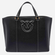 Torba shopper damska skórzana Pinko Miranda Shopper Classic 104515A29O-Z99Q Czarna (8057769677112) - obraz 1
