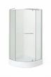 Душевая кабина с низким поддоном KO&PO FS-02 90х90х195 см полукруглая матовое стекло распашные двери (C10199) - изображение 1