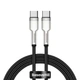 Кабель Baseus Cafule Series Metal Data Cable Type-C to Type-C 100W 2m Black (CATJK-D01) - изображение 1