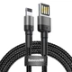 Кабель Baseus Cafule Cable（Special Edition）USB For iP 1m Grey+Black (CALKLF-GG1) - изображение 1