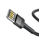Кабель Baseus Cafule Cable（Special Edition）USB For iP 1m Grey+Black (CALKLF-GG1) - изображение 4