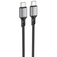 Кабель Power Delivery BOROFONE BX83 Type-C to Type-C PD60W 3A 1m чорний - изображение 1