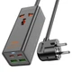 Зарядне GaN HOCO AC10A Barry GaN PD65W QC3.0 2*USB 2*Typec-C, універсальна розетка AC EU/UK/US, кабель 1.5м - зображення 6