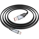 Кабель HOCO U119 USB AM - Type-C 5A 1.2м нейлонове оплетення алюмінієві роз'єми чорний - зображення 1