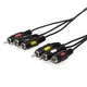 Кабель ATCOM 3RCA-3RCA 0.8m PE 10808 - зображення 2