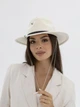 Шляпа федора из шерсти D.Hats с цепью цвет молочный - изображение 1